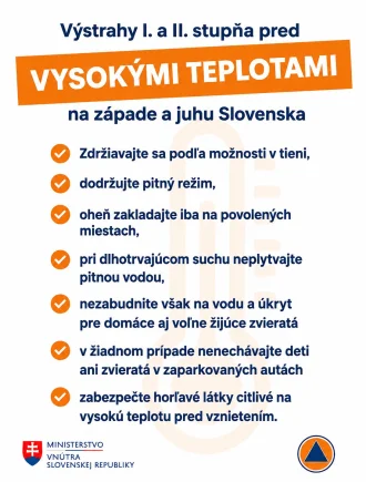 Výstraha pred vysokými teplotami