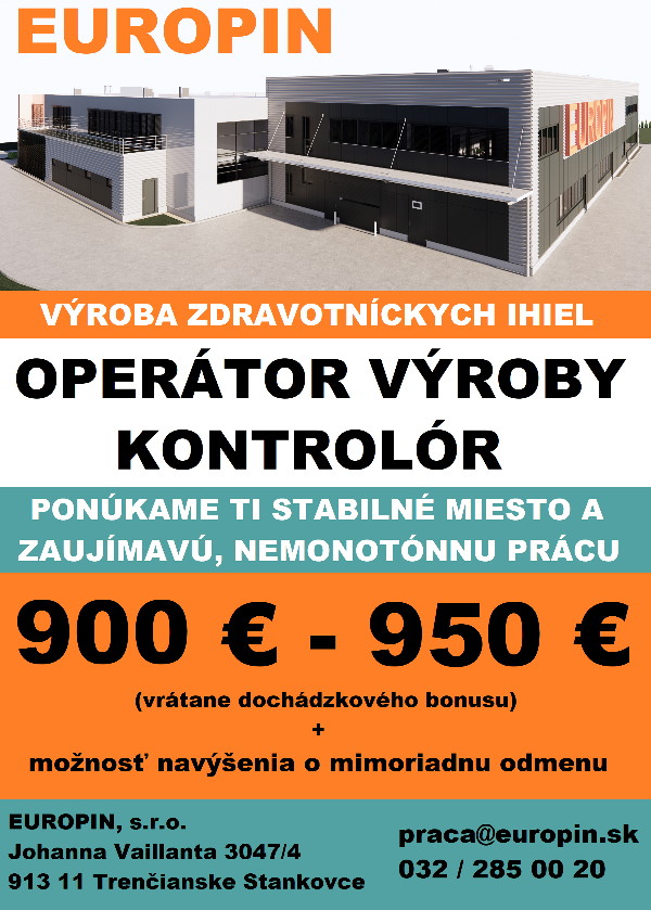 EUROPIN Pracovná ponuka